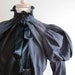 Victorian Mourning Dress Repro Historic Gothic Steampunk Free U.S. shipping - Size L