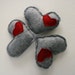 3 Wool Catnip Kitty Hearts catnip toys