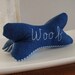 Upcycled Denim Squeaky Dog Bone toy can be customized