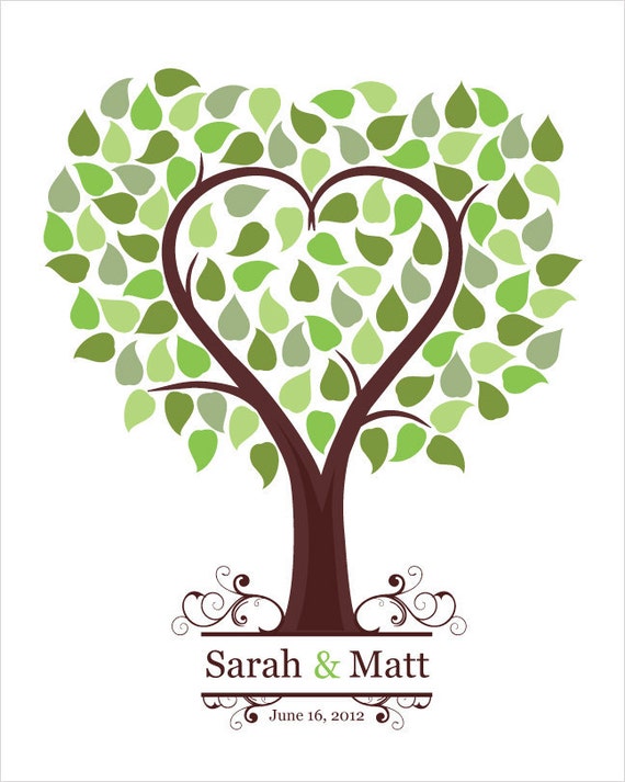 Wedding signature tree guest book alternative wedding tree