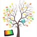 Wedding Guestbook alternative Thumbprints Tree fingerprint guest book alternative Love Birds thumb tree ink pad fingerprint ink for 50-90