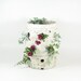 RESERVED Vintage Wood Barrel Wooden Nail Keg White Outdoor Planter