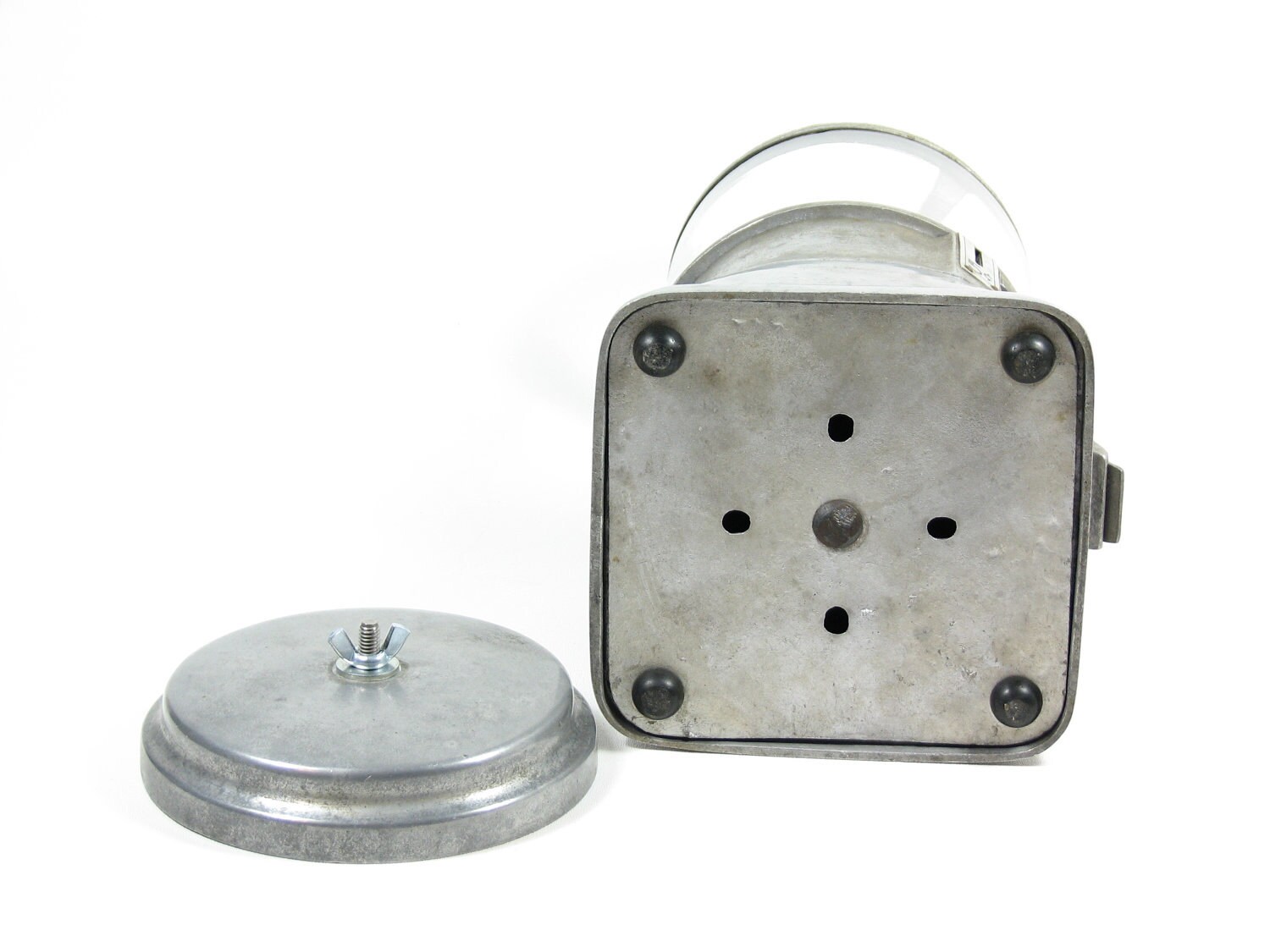 Vintage Coin Operated Dispenser Feeder Bank Candy Jar WORKS