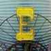 vintage yellow metal salvaged neon sign letter E