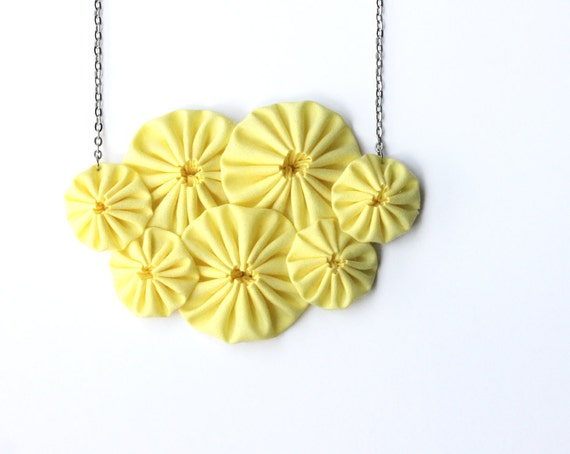 Yellow statement necklace
