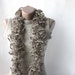 Khaki knit scarf - ecru taupe grey gray Ruffle Fashion Spring accessories Gift for mother