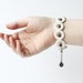 Bubble jewelry Black white crochet bracelet