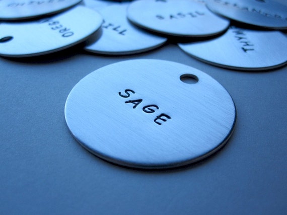 Metal Plant Markers Round Garden Herb Plant Tags Labels