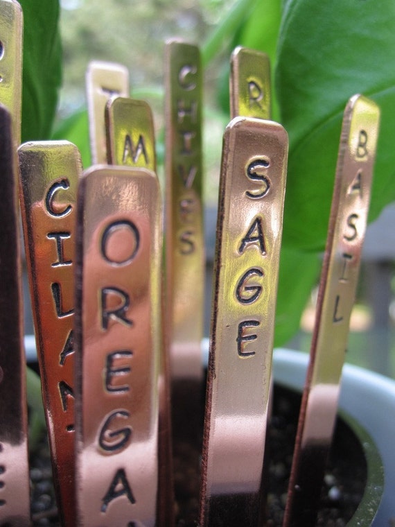 Copper Plant Markers Popsicle Sticks Garden Herb Plant