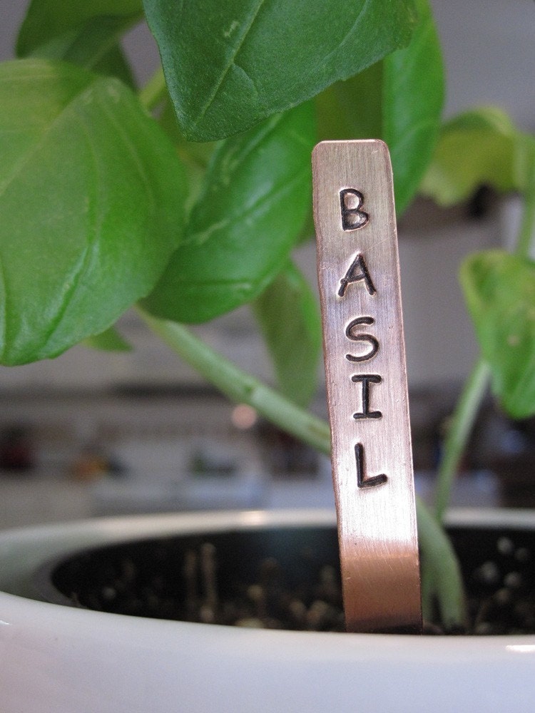 Copper Plant Markers Popsicle Sticks Garden Herb by FoxandMoss