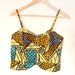 SALE - Abstract Wax Print Crop Tank