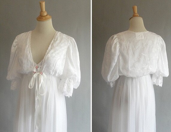 Vintage TOSCA Bridal White Peignoir Set