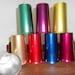 Aluminum Sunburst Atomic Age Metal Tumbler Set Vintage Retro 40s/50s Set of 8 -Like New Best Set I've Seen