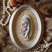 Upcycled Madonna and child, Beige and Silver, pewter and stone