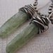 Green Kyanite and Sterling Silver earrings