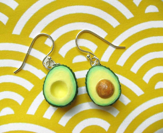 Food Jewelry - Avocado Earrings