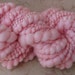 Super chunky Handspun Pinky Art Yarn 50 yards