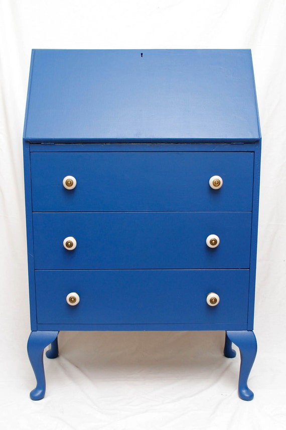 Blue Secretary Desk