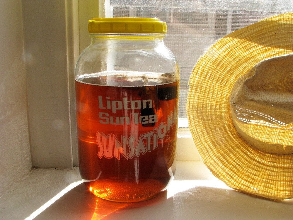 LIPTON SUN TEA JAR it's sunsational.... by bigapplevintage on Etsy