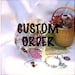 Custom order for Marci Mitchum, Navy & Coral Pinwheel Boutonnieres