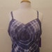 Vintage Slip Dress, Hand tie Dyed - Plus Size - Navy