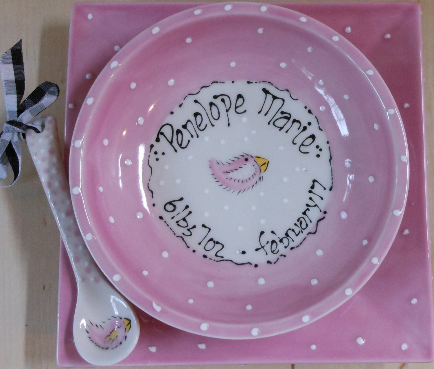 Personalized Baby Bowl Spoon & Plate Set