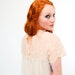 Vintage 1960s Nightie - 60s Babydoll Nightgown - Ivory & Ecru