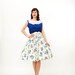 Vintage 1950s Full Skirt - 50s Tourist Skirt - Mexican Novelty Print