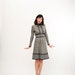 RESERVED - Vintage 1960s Knit Dress - 60s MOD Dress - Black and White