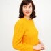 Vintage 1960s Cardigan - 60s Sweater - Marigold Orange