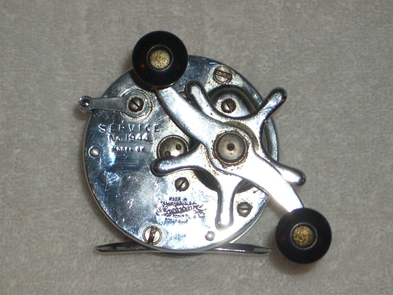 Vintage Shakespeare Fishing Reel Service No. 1944 Model GK