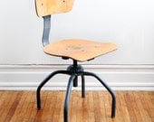 vintage industrial sewing machine chair