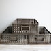 vintage industrial metal perforated drawers - reserved for mllerorie