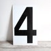 vintage large black and white gas station number - 4