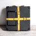 vintage black film reel shipping box - 11.5" x 11.5" x 2.5"