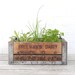 vintage wood and metal dairy crate