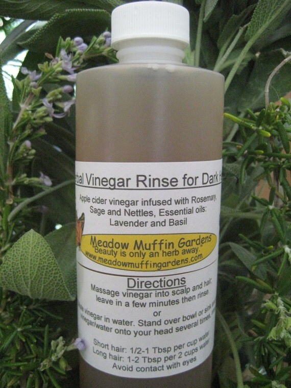 Herbal Vinegar Hair Rinse Darker Hair Sage Rosemary