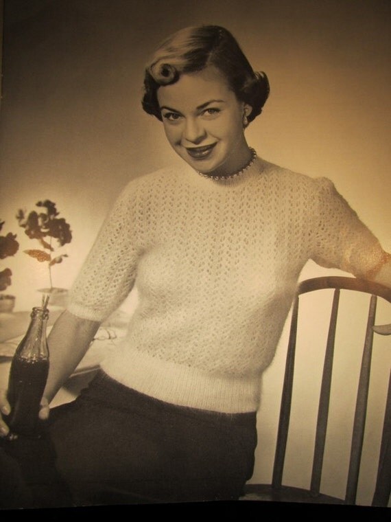 Knitted Sweater PDF Pattern 1950's Vintage Patterns