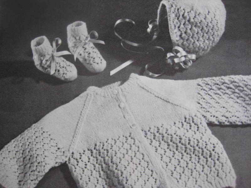 Baby&apos;s Coat And Bonnet Knitting Pattern. Buy instantly online ВЈ1.95