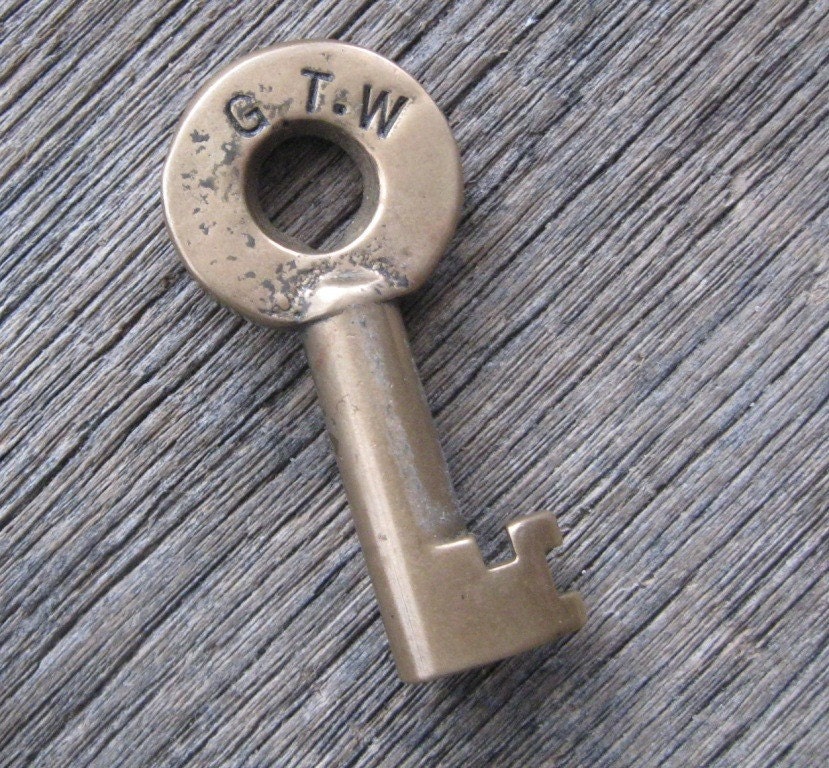GTW Grand Trunk Western Railroad Key antique