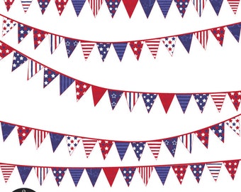 Patriotic Bunting Clipart Clip Art Fourth of July Flag