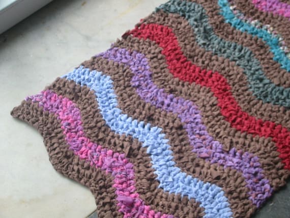 Vintage Style Retro Ripple Rag Rug Crochet Pattern PDF