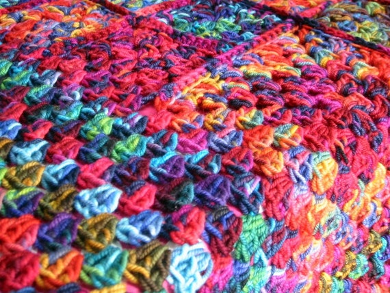Heavenly Mirasol Magic Granny Square Crochet Blanket Afghan