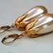 Vintage Style Cream Pearl Drops Earrings