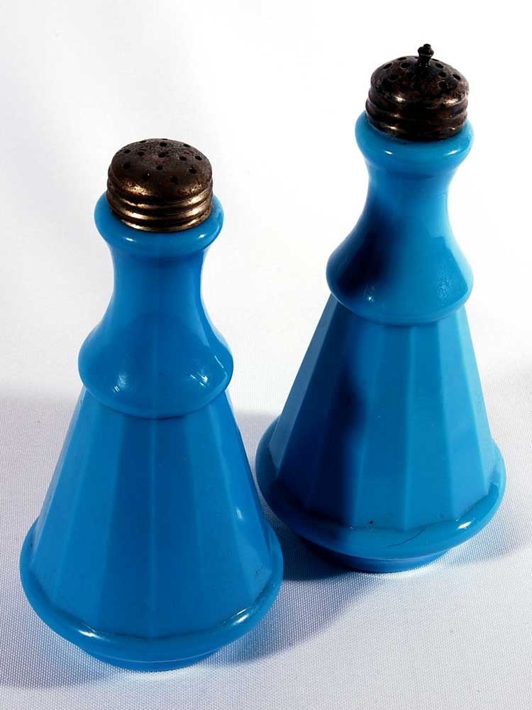McKee Vintage Blue Salt and Pepper Shakers