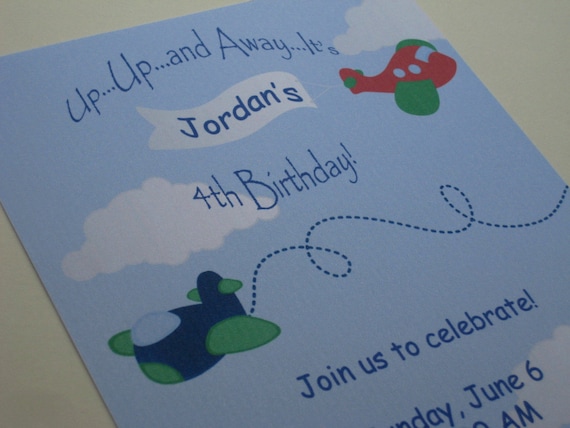 Flying Birthday Party Custom Invitations...My Little Co-Pilot Collection Il_570xn
