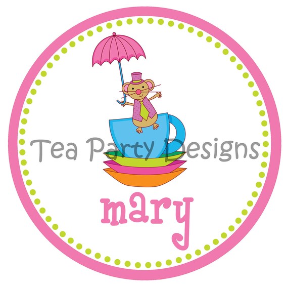 My Little Tea Party...Personalized Wonderland Party Iron-on Shirt Transfer Il_570xn
