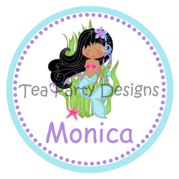 Blue Lagoon...Personalized Mermaid Party Iron-on Shirt Transfer Il_570xn