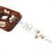 Mermaid's Tears - Woodworking Sculptural Necklace. Freshwater Pearls. Mahogany Wood. Black Leather. Sterling Silver Clasp. TAGT team