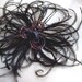 after dark, my sweet- headpiece with antique beading, ostrich feathers and antique button - ready to ship